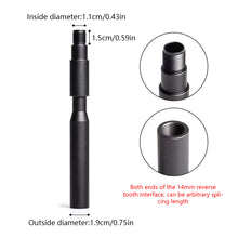 Load image into Gallery viewer, 11/13/15/17.5cm Metal Concavo-Convex Pipe with 14mm Inverse Thread Connector for JM Gen.8/9/10 M4 / BD556 Toy Modification Accessories