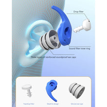Load image into Gallery viewer, Silicone Noise Reduction Earplugs Reusable Outdoor Filter Anti-Noise Earplugs Comfortable Washable Sleeping Earplugs