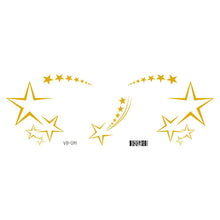 Load image into Gallery viewer, Waterproof Gold Face Tattoo Sticker Party Makeup Music Festival Tattoo Sticker Fashion Temporary Face Art Tattoo