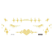 Load image into Gallery viewer, Waterproof Gold Face Tattoo Sticker Party Makeup Music Festival Tattoo Sticker Fashion Temporary Face Art Tattoo