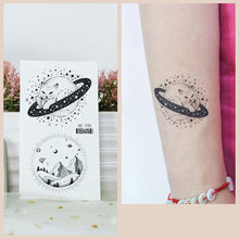 Load image into Gallery viewer, Waterproof Fresh Tattoo Sticker Black White Solid Cartoon Animal Tattoo Sticker Creative Body Art Tattoo Sticker