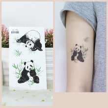 Load image into Gallery viewer, Waterproof Fresh Tattoo Sticker Black White Solid Cartoon Animal Tattoo Sticker Creative Body Art Tattoo Sticker
