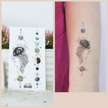 Load image into Gallery viewer, Waterproof Fresh Tattoo Sticker Black White Solid Cartoon Animal Tattoo Sticker Creative Body Art Tattoo Sticker