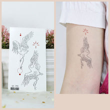 Load image into Gallery viewer, Waterproof Fresh Tattoo Sticker Black White Solid Cartoon Animal Tattoo Sticker Creative Body Art Tattoo Sticker