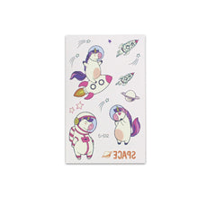 Load image into Gallery viewer, Waterproof Night Glow Tattoo Sticker Luminous Cartoon Space Tattoo Sticker Temporary Body Art Tattoo for Children