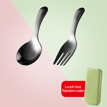 Load image into Gallery viewer, 1 Set 304 Stainless Steel Spoon Fork Portable Outdoor Camping Hiking Tableware Dessert Set Cooking Supplies
