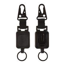 Load image into Gallery viewer, 1PC Outdoor Multi-Function Retractable Easy-To-Pull Buckle With Back Clip Wire Rope High Elastic Anti-Loss Key Chain--Black