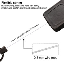 Load image into Gallery viewer, 1PC Outdoor Multi-Function Retractable Easy-To-Pull Buckle With Back Clip Wire Rope High Elastic Anti-Loss Key Chain--Black