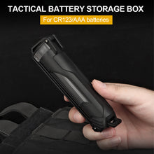 Load image into Gallery viewer, 1PC Multi-Functional Tactical Battery Storage Box Molle Waterproof Dustproof Storage Tank For CR123/AAA Batteries - Single