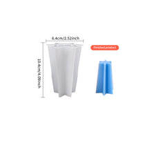 Load image into Gallery viewer, Geometric Column 3D Candle Silicone Mold Geometric Wavy Striped Cylindrical Mould Crystal Epoxy Resin Home Decor Gift