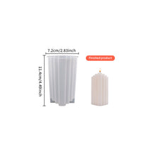 Load image into Gallery viewer, Geometric Column 3D Candle Silicone Mold Geometric Wavy Striped Cylindrical Mould Crystal Epoxy Resin Home Decor Gift