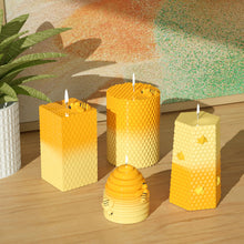 Load image into Gallery viewer, 3D Honeycomb Candle Silicone Mold Round Square Mould Crystal Epoxy Mold DIY Home Craft Decoration