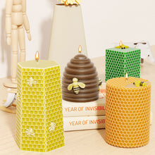 Load image into Gallery viewer, 3D Honeycomb Candle Silicone Mold Round Square Mould Crystal Epoxy Mold DIY Home Craft Decoration