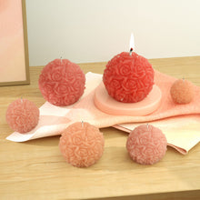 Load image into Gallery viewer, 3D Rose Ball Candle Mold DIY Silicone Candle Mold Cake Resin Molds 3D Art Wax Candle Making Mould Silicone Handmade Soap Molds