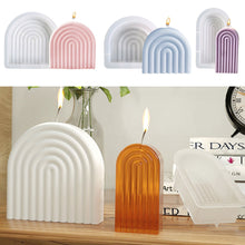 Load image into Gallery viewer, 3D Arch Candle Silicone Mold Geometric Stripes Rainbow Mould DIY Epoxy Resin Bridge Molds Home Decor Artifact