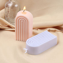 Load image into Gallery viewer, 3D Arch Candle Silicone Mold Geometric Stripes Rainbow Mould DIY Epoxy Resin Bridge Molds Home Decor Artifact