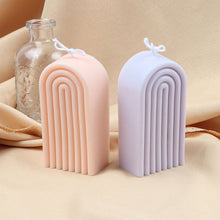 Load image into Gallery viewer, 3D Arch Candle Silicone Mold Geometric Stripes Rainbow Mould DIY Epoxy Resin Bridge Molds Home Decor Artifact