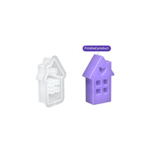 Load image into Gallery viewer, House Resin Mould 3D Hollow Heart House DIY Aromatherapy Gypsum Candle Silicone Mould Handmade Tool Ornaments Mold