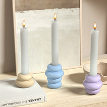 Load image into Gallery viewer, DIY Concrete Round Candle Holder Silicone Mold Geometric Candle Holder Making Resin Plaster Craft Molds Home Decor Supplies