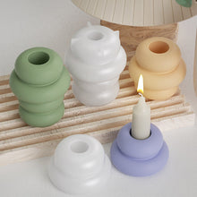 Load image into Gallery viewer, DIY Concrete Round Candle Holder Silicone Mold Geometric Candle Holder Making Resin Plaster Craft Molds Home Decor Supplies