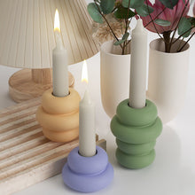 Load image into Gallery viewer, DIY Concrete Round Candle Holder Silicone Mold Geometric Candle Holder Making Resin Plaster Craft Molds Home Decor Supplies