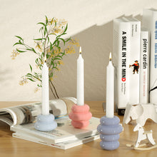 Load image into Gallery viewer, DIY Concrete Round Candle Holder Silicone Mold Geometric Candle Holder Making Resin Plaster Craft Molds Home Decor Supplies