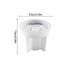 Load image into Gallery viewer, DIY Round Candle Holder Silicone Molds Star Hex Shape Plaster Resin Candlestick Mould Candle Accessories Tool Home Table Decor