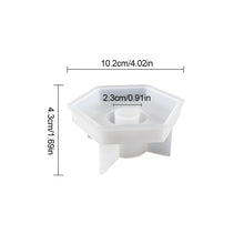 Load image into Gallery viewer, DIY Round Candle Holder Silicone Molds Star Hex Shape Plaster Resin Candlestick Mould Candle Accessories Tool Home Table Decor