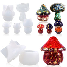 Load image into Gallery viewer, Mushroom Storage Boxes Display Epoxy Resin Silicone Molds Making For DIY Aromatherapy Gypsum Mushroom Ornaments