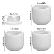 Load image into Gallery viewer, Round Candle Jar Silicone Mold With Lid DIY Cement Pot Mold Concrete Wax Box Storage Cup Candle Tray Mould Home Decor Crafts