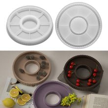 Load image into Gallery viewer, Hollow Stripe Round Silicone Mold Storage Tray Mould Nut Storage Dish Mold Resin Casting Molds Home Craft Decor