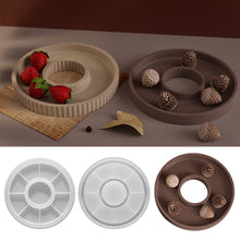 Load image into Gallery viewer, Hollow Stripe Round Silicone Mold Storage Tray Mould Nut Storage Dish Mold Resin Casting Molds Home Craft Decor