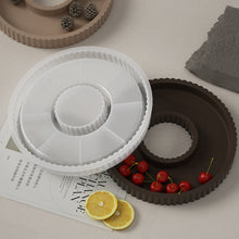 Load image into Gallery viewer, Hollow Stripe Round Silicone Mold Storage Tray Mould Nut Storage Dish Mold Resin Casting Molds Home Craft Decor