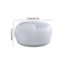 Load image into Gallery viewer, Oval Stone Shape 3D Silicone Mold Epoxy Resin Candle Holder Mould Round Oval Mould Candle Light Table Ornaments Plaster Mold