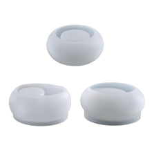 Load image into Gallery viewer, Oval Stone Shape 3D Silicone Mold Epoxy Resin Candle Holder Mould Round Oval Mould Candle Light Table Ornaments Plaster Mold
