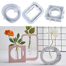 Load image into Gallery viewer, Rectangular Round Hydroponic Gypsum Mould DIY Hydroponics Test Tube Vase Silicone Mold Plant Vase Cement Resin Mold Decor