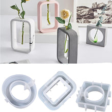 Load image into Gallery viewer, Rectangular Round Hydroponic Gypsum Mould DIY Hydroponics Test Tube Vase Silicone Mold Plant Vase Cement Resin Mold Decor