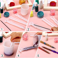 Load image into Gallery viewer, DIY Crystal Epoxy Resin Mold Irregular Shape Magic Wand Ballpoint Pen Silicone Mold Handmade Crafts Tool Resin Casting Molds