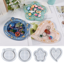 Load image into Gallery viewer, Saucer Tray Plaster Silicone Mold DIY Heart Cat Flower Shape Jewelry Storage Box Epoxy Mould Craft Making Molds