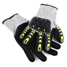 Load image into Gallery viewer, TPR Mechanical Anti Cutting Work Gloves Anti-vibration Anti-smashing Anti-collision Gloves Outdoor Cycling Rescue Safety Gloves