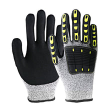 Load image into Gallery viewer, TPR Mechanical Anti Cutting Work Gloves Anti-vibration Anti-smashing Anti-collision Gloves Outdoor Cycling Rescue Safety Gloves