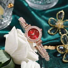 Load image into Gallery viewer, Ladies Quartz Watch Rhinestone Women's Watch Small Dial Slender Bracelet Freely Adjustable Accessories Quartz Watch