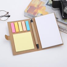 Load image into Gallery viewer, Retro Style Memo Pads 50pcs Sticky Note Notebook With Notepad and Pen Portable Daily Record Book Student Tearable Booklet