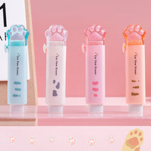 Load image into Gallery viewer, Cute Paw Retractable Eraser Push-Pull Pencil Rubber Stationery For Students Journal Drawing Writing Wiping School Supplies