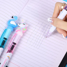 Load image into Gallery viewer, Cute Unicorn Ballpoint Pen with Light 0.5mm Cute Writing Pen Students Office Stationery School Supplies Gift