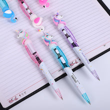 Load image into Gallery viewer, Cute Unicorn Ballpoint Pen with Light 0.5mm Cute Writing Pen Students Office Stationery School Supplies Gift