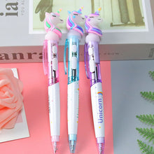 Load image into Gallery viewer, Cute Unicorn Ballpoint Pen with Light 0.5mm Cute Writing Pen Students Office Stationery School Supplies Gift