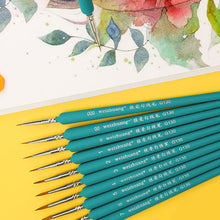 Load image into Gallery viewer, 11Pcs Miniature Wolf Hair Paint Brush Art Painting Brushes Artistic Watercolor Brush Oil Painting Brush Drawing Hand Painted
