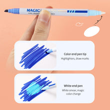 Load image into Gallery viewer, Double-ended Magic Color Changing Highlighter Pen Set Markers for Student Diary Scrapbook Painting Reading Journal Stationery