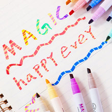 Load image into Gallery viewer, Double-ended Magic Color Changing Highlighter Pen Set Markers for Student Diary Scrapbook Painting Reading Journal Stationery